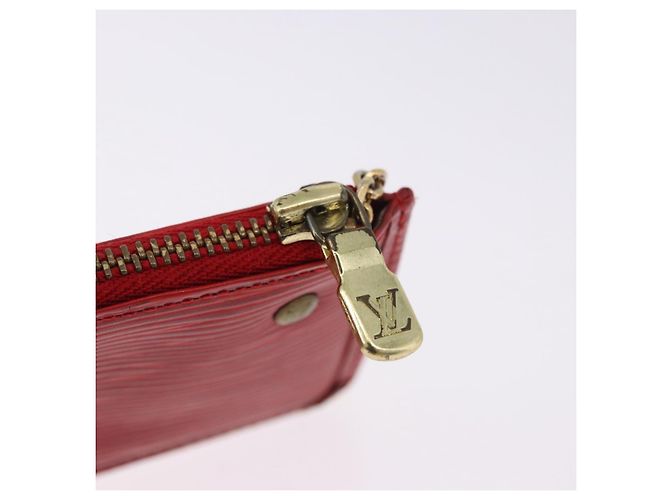 LOUIS VUITTON Epi Pochette Cles Coin Purse Red M63807 LV Auth 194483A - vista 13