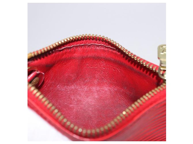 LOUIS VUITTON Epi Pochette Cles Coin Purse Red M63807 LV Auth 194483A - vista 14