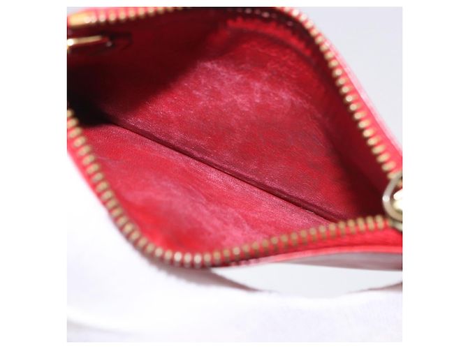 LOUIS VUITTON Epi Pochette Cles Coin Purse Red M63807 LV Auth 194483A - vista 15