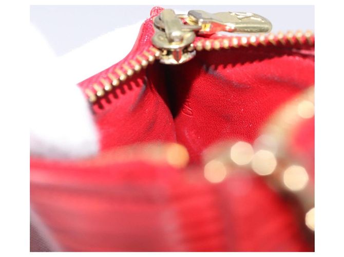 LOUIS VUITTON Epi Pochette Cles Coin Purse Red M63807 LV Auth 194483A - vista 18