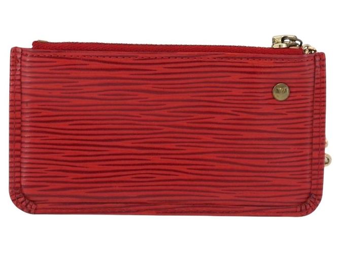 LOUIS VUITTON Epi Pochette Cles Coin Purse Red M63807 LV Auth 194483A - vista 3