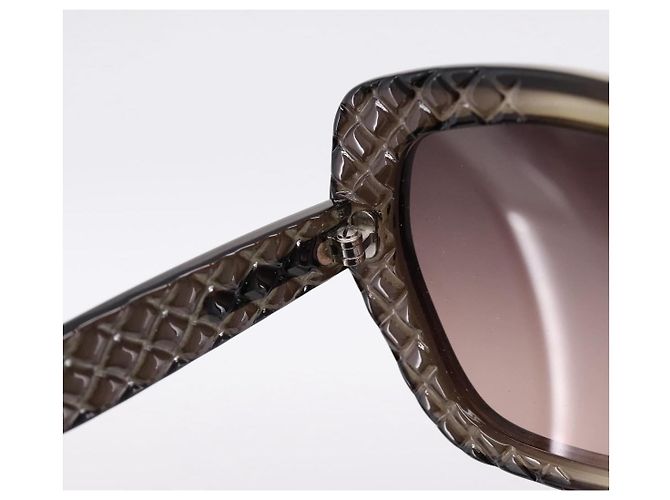 Occhiali da sole BOTTEGA VENETA INTRECCIATO Plastica Nero Tono Oro Auth BA15035 - vista 11