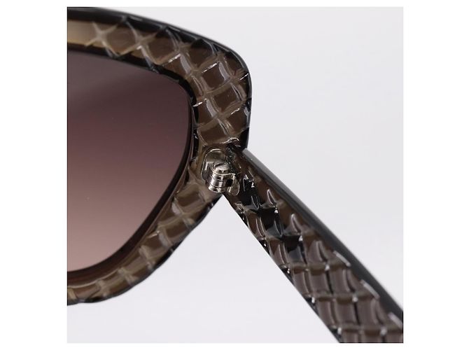 Occhiali da sole BOTTEGA VENETA INTRECCIATO Plastica Nero Tono Oro Auth BA15035 - vista 12