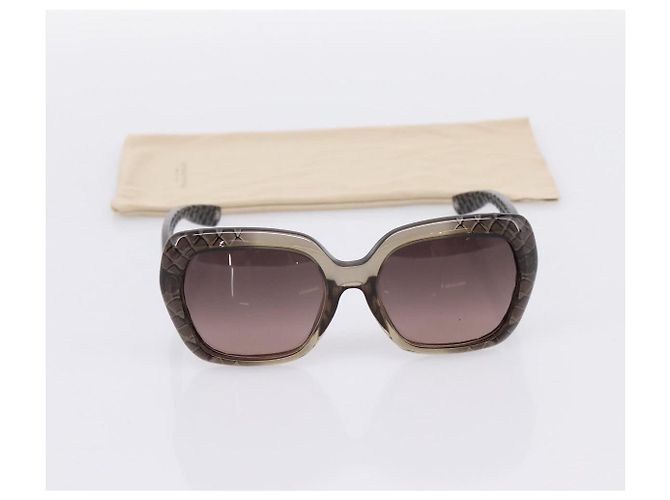Occhiali da sole BOTTEGA VENETA INTRECCIATO Plastica Nero Tono Oro Auth BA15035 - vista 15