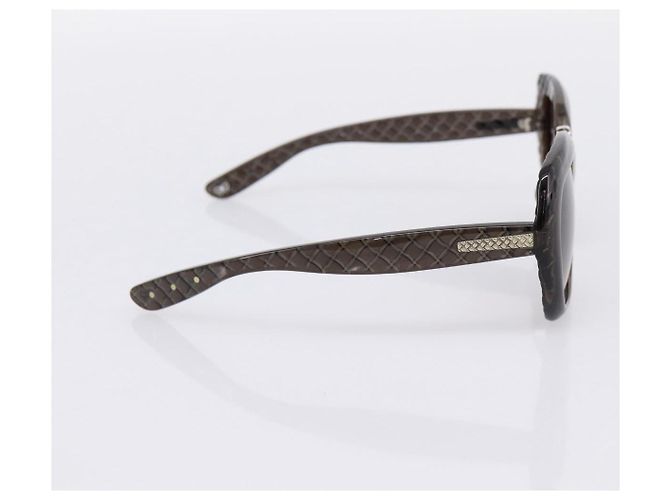 Occhiali da sole BOTTEGA VENETA INTRECCIATO Plastica Nero Tono Oro Auth BA15035 - vista 4