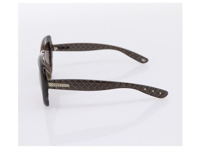 Occhiali da sole BOTTEGA VENETA INTRECCIATO Plastica Nero Tono Oro Auth BA15035 - vista 5