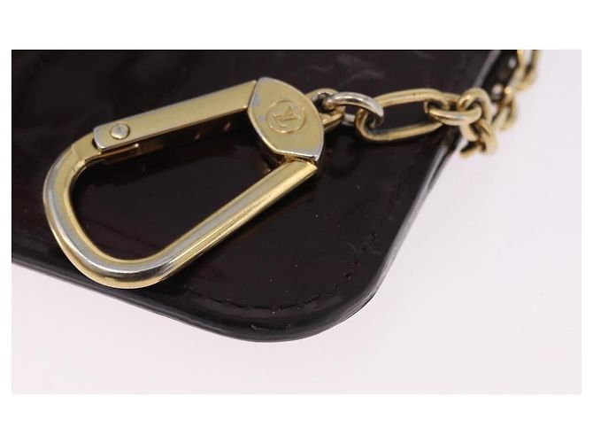 LOUIS VUITTON Monogram Vernis Pochette Cles NM Monedero Amarante M93557 Auth 195596 Burdeos - vista 12