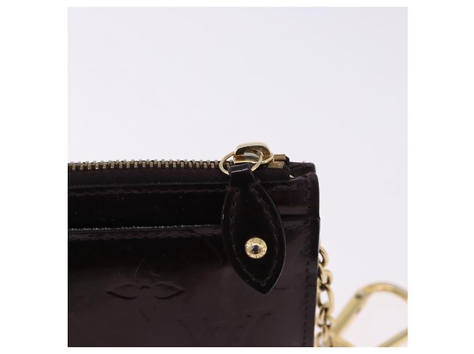 LOUIS VUITTON Monogram Vernis Pochette Cles NM Monedero Amarante M93557 Auth 195596 Burdeos - vista 13