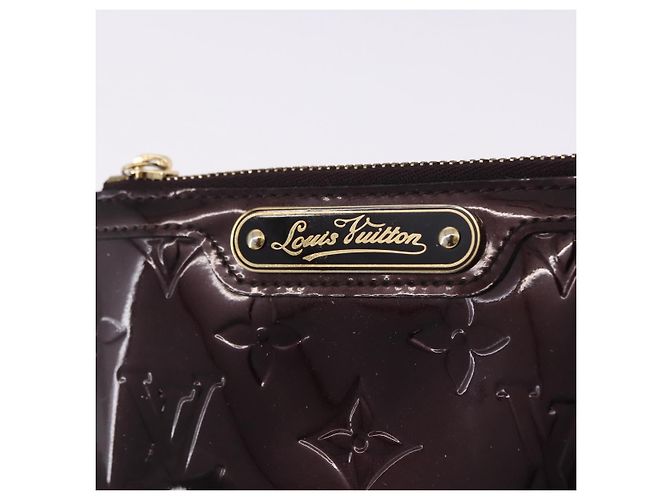 LOUIS VUITTON Monogram Vernis Pochette Cles NM Monedero Amarante M93557 Auth 195596 Burdeos - vista 14