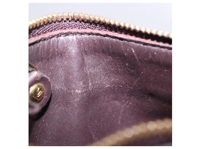 LOUIS VUITTON Monogram Vernis Pochette Cles NM Monedero Amarante M93557 Auth 195596 Burdeos - vista 15
