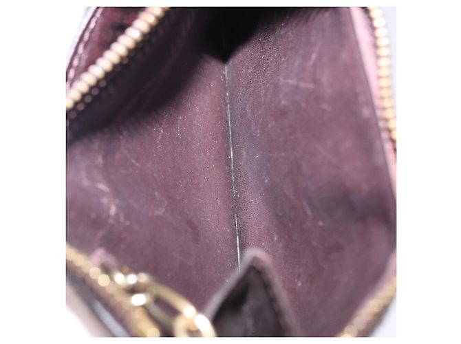 LOUIS VUITTON Monogram Vernis Pochette Cles NM Monedero Amarante M93557 Auth 195596 Burdeos - vista 16
