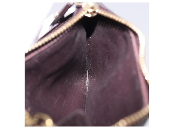 LOUIS VUITTON Monogram Vernis Pochette Cles NM Monedero Amarante M93557 Auth 195596 Burdeos - vista 17