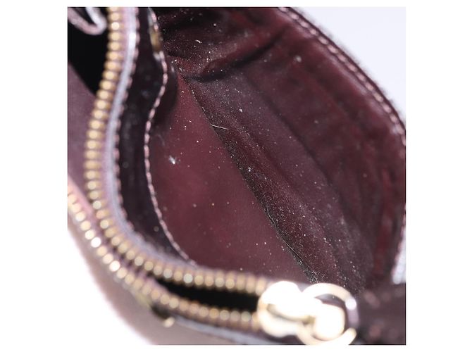 LOUIS VUITTON Monogram Vernis Pochette Cles NM Monedero Amarante M93557 Auth 195596 Burdeos - vista 19