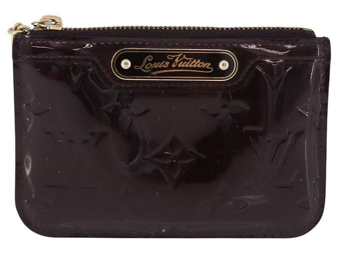 LOUIS VUITTON Monogram Vernis Pochette Cles NM Monedero Amarante M93557 Auth 195596 Burdeos - vista 2