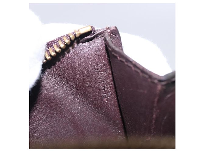 LOUIS VUITTON Monogram Vernis Pochette Cles NM Monedero Amarante M93557 Auth 195596 Burdeos - vista 20