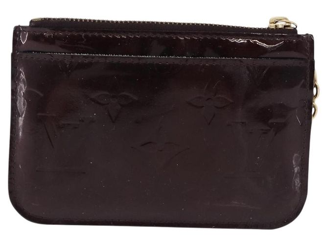 LOUIS VUITTON Monogram Vernis Pochette Cles NM Monedero Amarante M93557 Auth 195596 Burdeos - vista 3