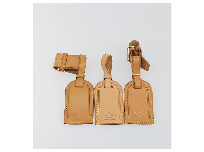 LOUIS VUITTON Etichetta per nome Powanie 10 Set Powanie Leather Beige LV Auth 192566 - vista 2