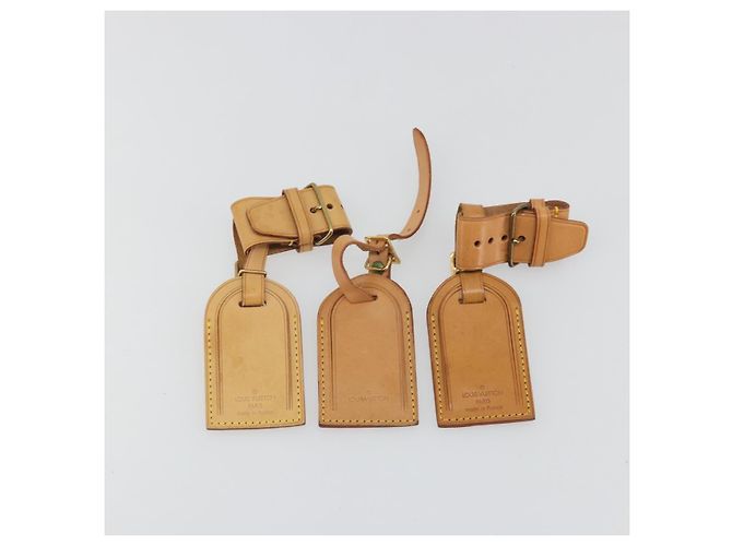 LOUIS VUITTON Etichetta per nome Powanie 10 Set Powanie Leather Beige LV Auth 192566 - vista 4