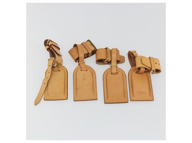 LOUIS VUITTON Etichetta per nome Powanie 10 Set Powanie Leather Beige LV Auth 192566 - vista 6