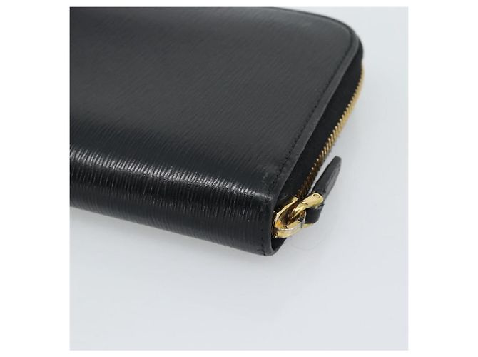 Saffiano PRADA Langbeutel aus Safiano-Leder Schwarz Gold Auth bs36755 Golden - Ansicht 10