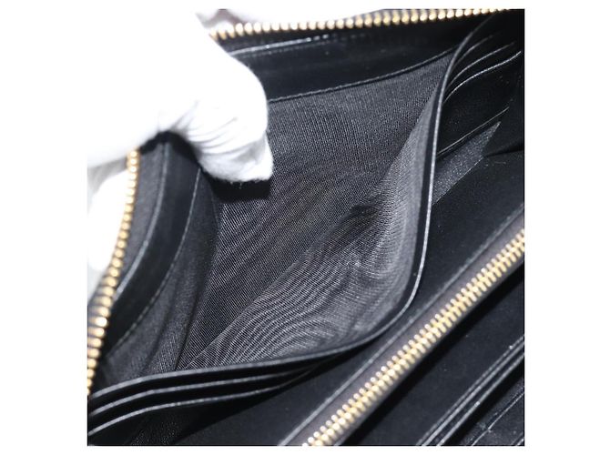 Saffiano PRADA Langbeutel aus Safiano-Leder Schwarz Gold Auth bs36755 Golden - Ansicht 15