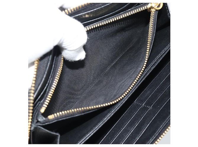 Saffiano PRADA Langbeutel aus Safiano-Leder Schwarz Gold Auth bs36755 Golden - Ansicht 18