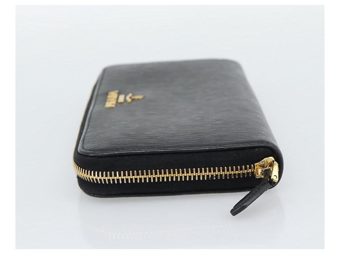 Saffiano PRADA Langbeutel aus Safiano-Leder Schwarz Gold Auth bs36755 Golden - Ansicht 4