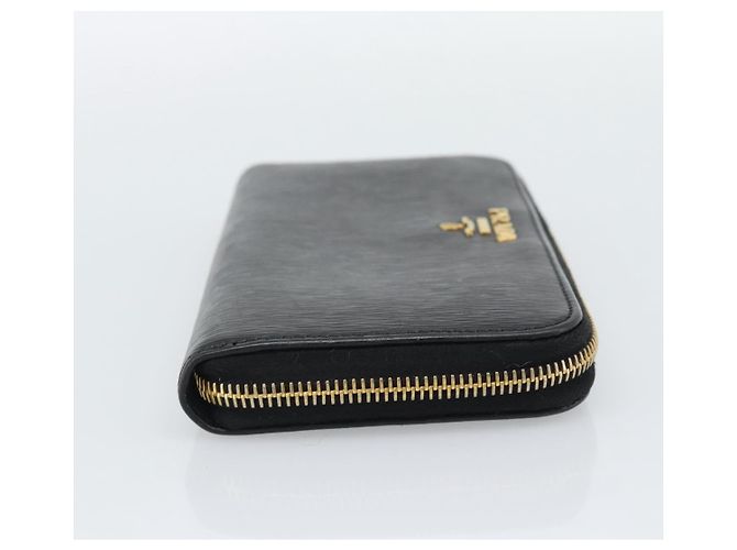 Saffiano PRADA Langbeutel aus Safiano-Leder Schwarz Gold Auth bs36755 Golden - Ansicht 5