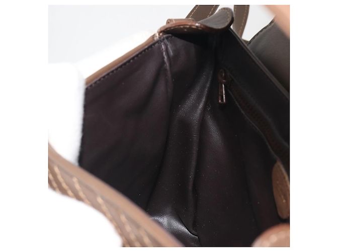 Céline Borsa a tracolla CELINE in pelle marrone e oro Auth 194395A D'oro - vista 19