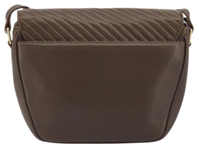 Céline Borsa a tracolla CELINE in pelle marrone e oro Auth 194395A D'oro - vista 3