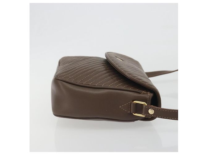 Céline Borsa a tracolla CELINE in pelle marrone e oro Auth 194395A D'oro - vista 4
