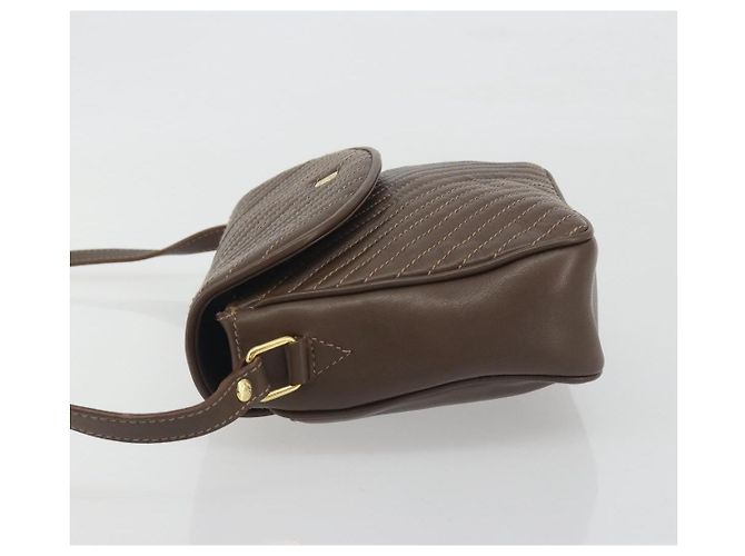 Céline Borsa a tracolla CELINE in pelle marrone e oro Auth 194395A D'oro - vista 5