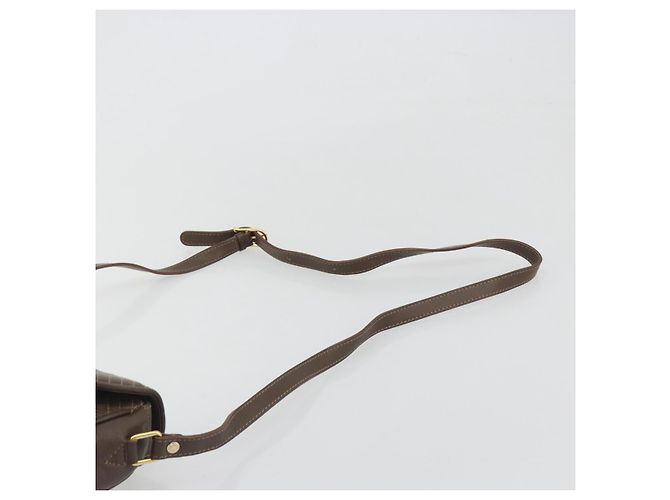 Céline Borsa a tracolla CELINE in pelle marrone e oro Auth 194395A D'oro - vista 8