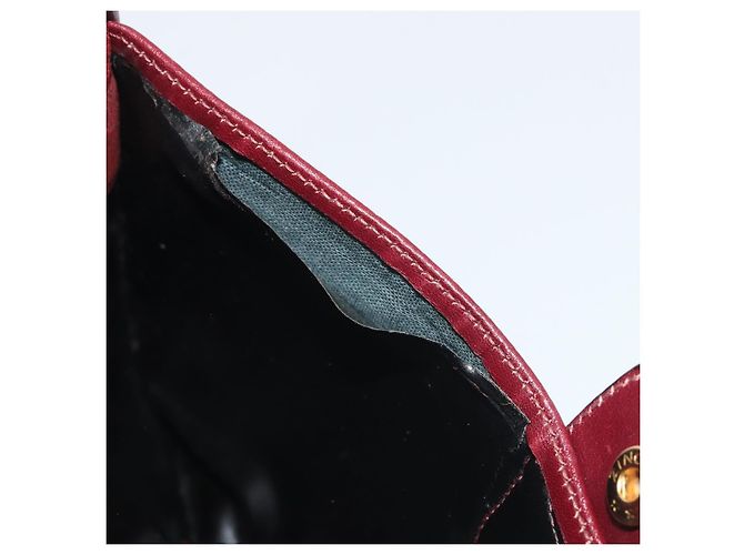 Céline Borsa CELINE Macadam Canvas Horse Carriage Suede Bordeaux Gold Auth 195091 D'oro Bordò - vista 23