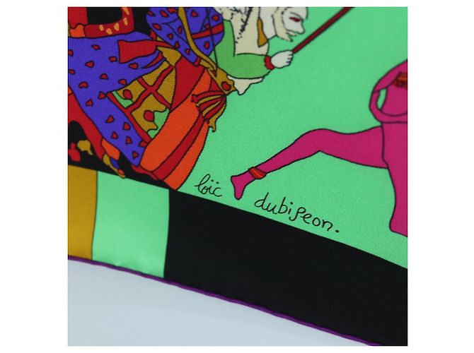 Hermès Foulard HERMES "fantaisies indiennes" Seta Multicolor Auth 195787M Multicolore - vista 15