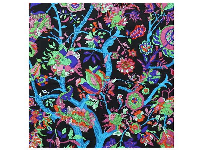 Hermès Foulard HERMES "fantaisies indiennes" Seta Multicolor Auth 195787M Multicolore - vista 6