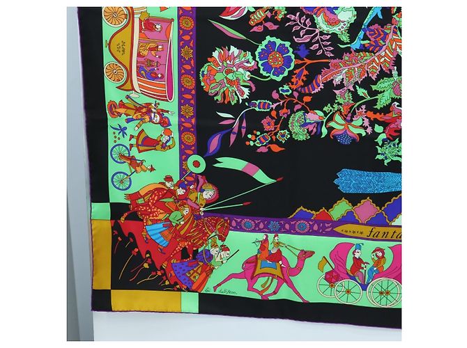 Hermès Foulard HERMES "fantaisies indiennes" Seta Multicolor Auth 195787M Multicolore - vista 8