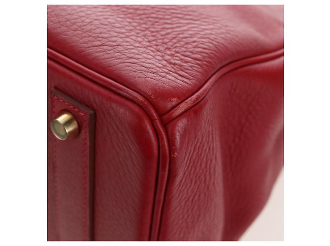 Hermès Borsa a mano HERMES Birkin 40 Taurillon Clemence Red Gold Auth 195314SM Rosso D'oro - vista 13