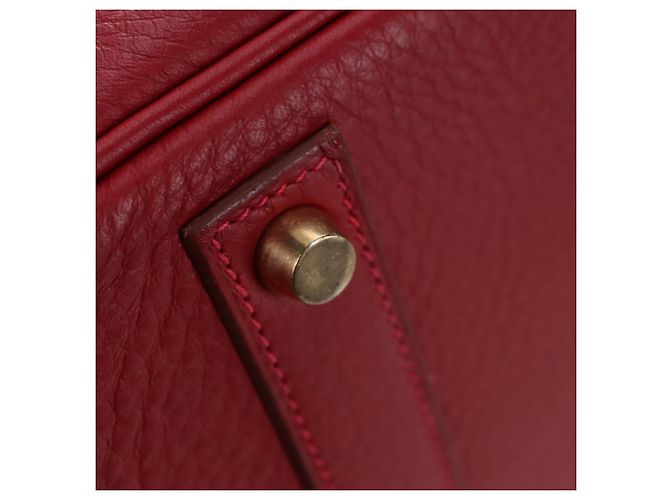 Hermès Borsa a mano HERMES Birkin 40 Taurillon Clemence Red Gold Auth 195314SM Rosso D'oro - vista 14