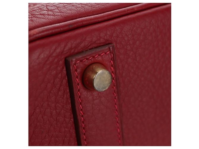 Hermès Borsa a mano HERMES Birkin 40 Taurillon Clemence Red Gold Auth 195314SM Rosso D'oro - vista 16