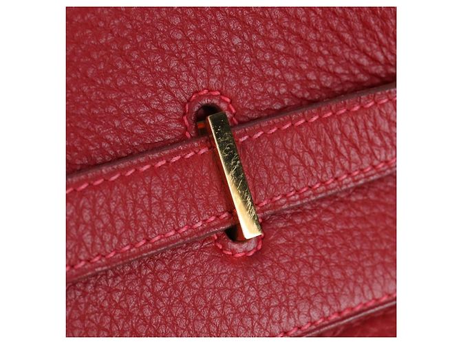 Hermès Borsa a mano HERMES Birkin 40 Taurillon Clemence Red Gold Auth 195314SM Rosso D'oro - vista 19