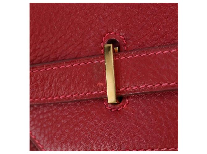 Hermès Borsa a mano HERMES Birkin 40 Taurillon Clemence Red Gold Auth 195314SM Rosso D'oro - vista 20