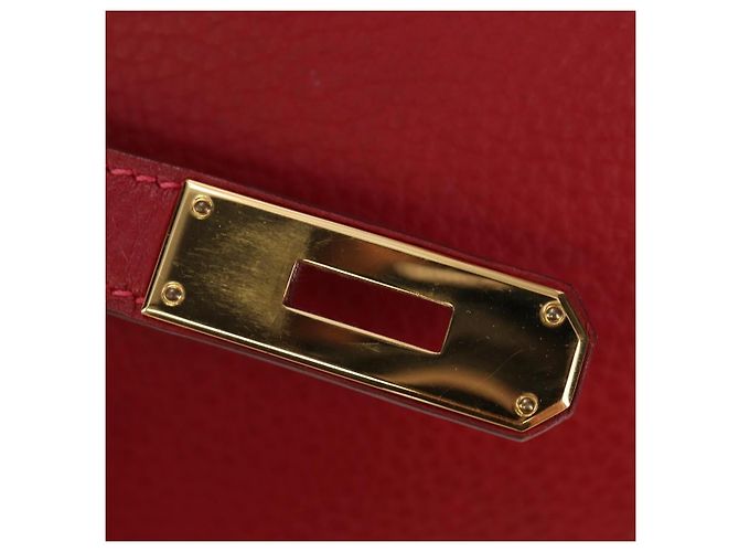 Hermès Borsa a mano HERMES Birkin 40 Taurillon Clemence Red Gold Auth 195314SM Rosso D'oro - vista 21