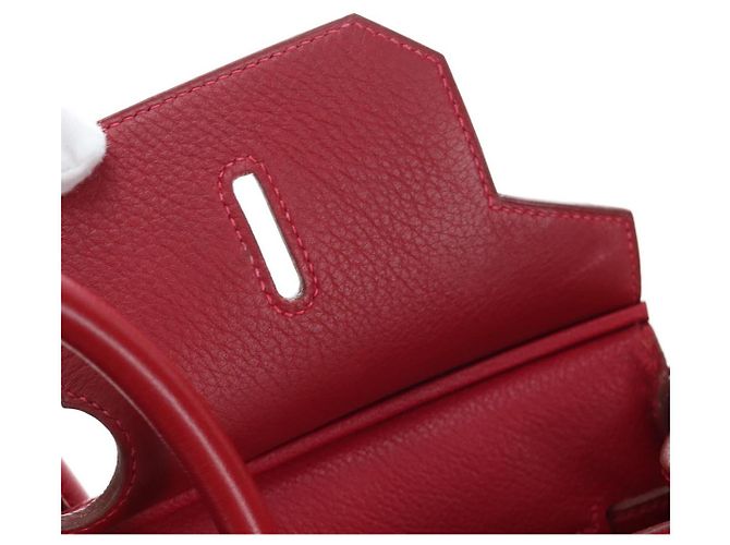 Hermès Borsa a mano HERMES Birkin 40 Taurillon Clemence Red Gold Auth 195314SM Rosso D'oro - vista 27