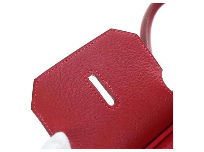 Hermès Borsa a mano HERMES Birkin 40 Taurillon Clemence Red Gold Auth 195314SM Rosso D'oro - vista 29