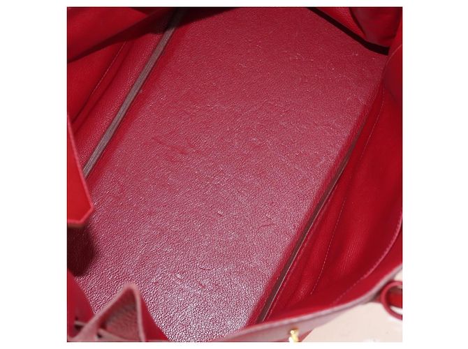 Hermès Borsa a mano HERMES Birkin 40 Taurillon Clemence Red Gold Auth 195314SM Rosso D'oro - vista 30
