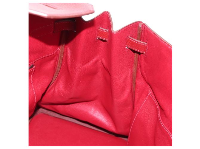Hermès Borsa a mano HERMES Birkin 40 Taurillon Clemence Red Gold Auth 195314SM Rosso D'oro - vista 32