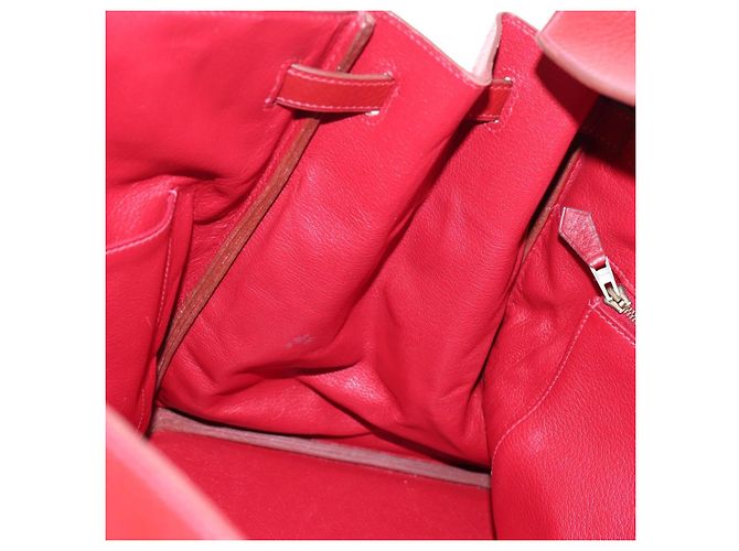 Hermès Borsa a mano HERMES Birkin 40 Taurillon Clemence Red Gold Auth 195314SM Rosso D'oro - vista 33