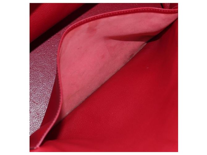 Hermès Borsa a mano HERMES Birkin 40 Taurillon Clemence Red Gold Auth 195314SM Rosso D'oro - vista 34