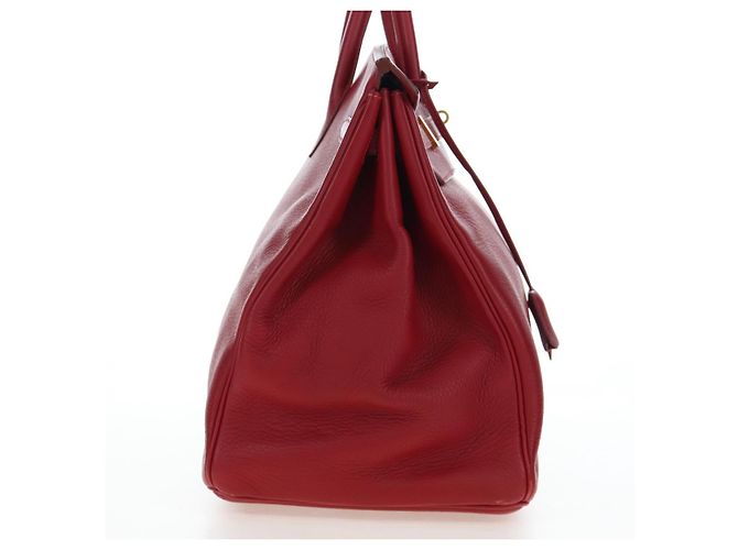Hermès Borsa a mano HERMES Birkin 40 Taurillon Clemence Red Gold Auth 195314SM Rosso D'oro - vista 5